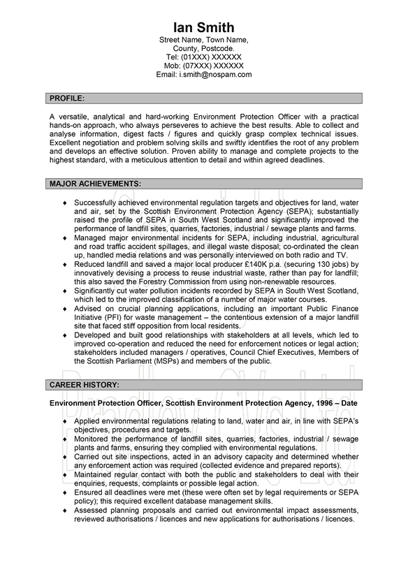 Writing a cv for a resume